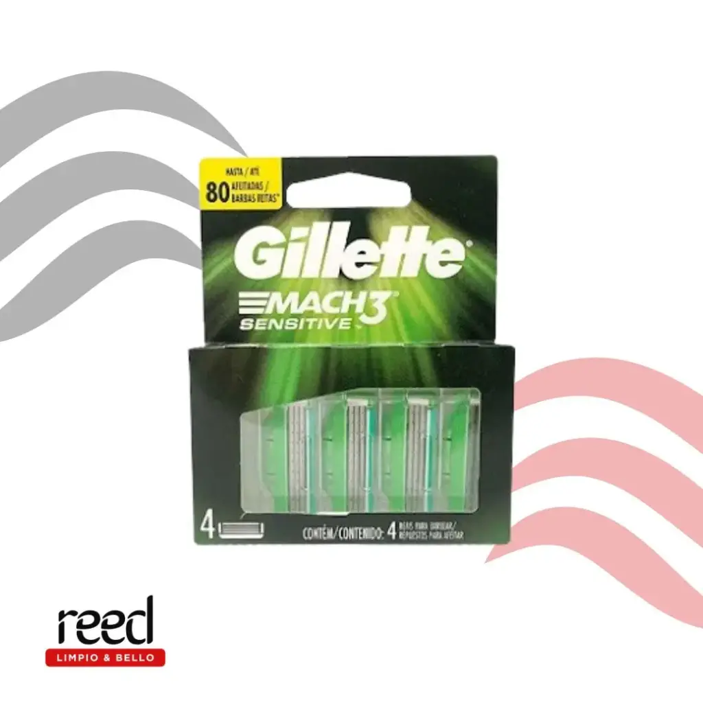 Afeitadora Cartucho Gillette Mach3 Pack 4