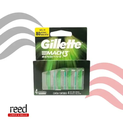 Afeitadora Cartucho Gillette Mach3 Pack 4