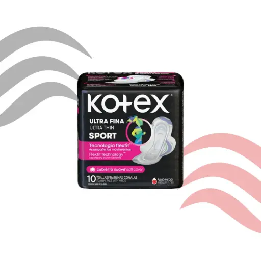 Sport Kotex Toalla 10 und Con Alas 